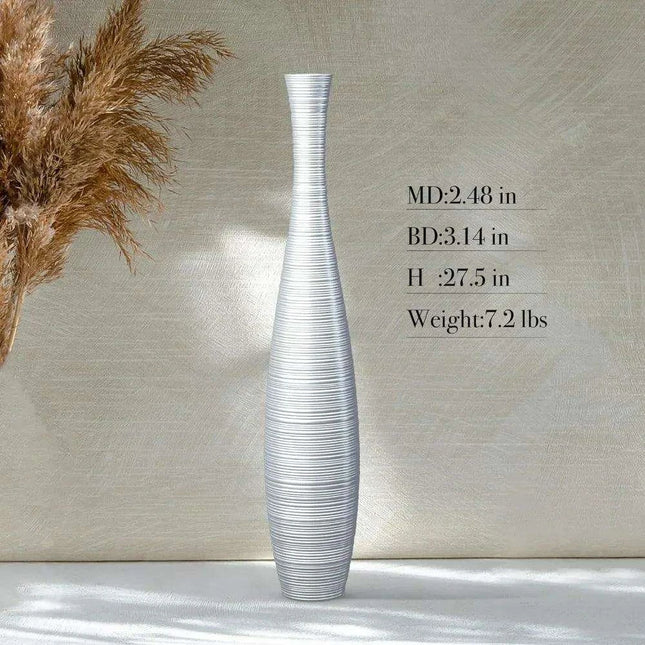 Stylish 27.5" Tall Resin Floor Vase - Chic Home Décor Accent