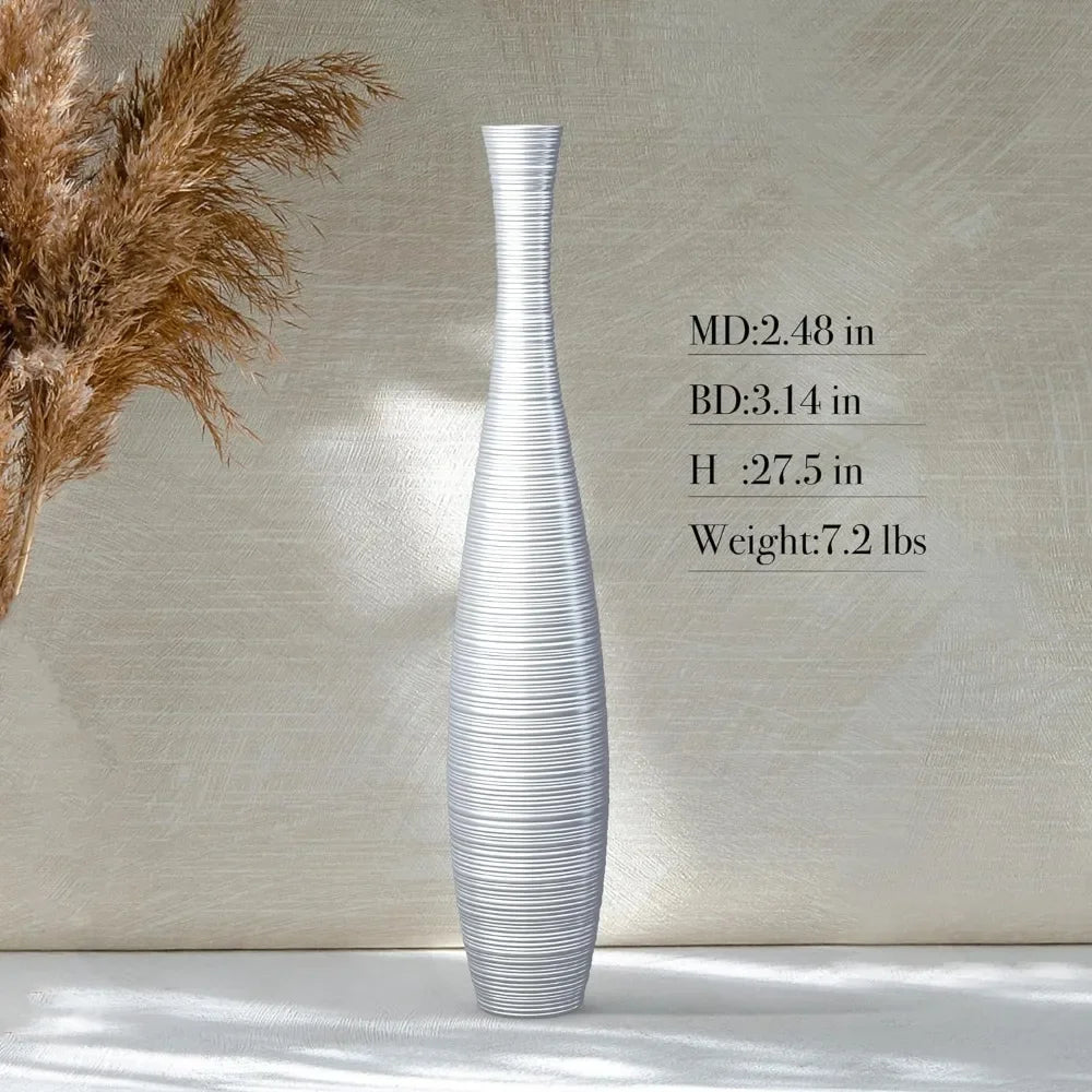 Elegant Resin Floor Vase - 27.5" Tall | Stylish Home Accent