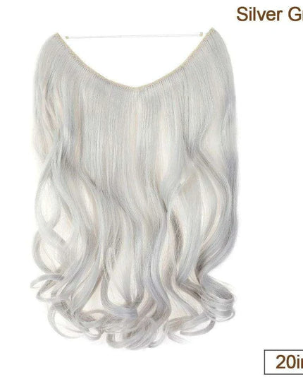 20-Inch Versatile Adjustable Invisible Wire Hair Extensions - Curly and Sleek Options