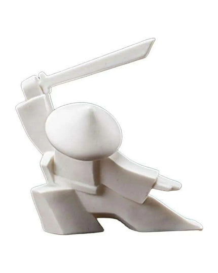 Elegant Samurai Porcelain Incense Holder - Unique Artistic Censer for Home Serenity