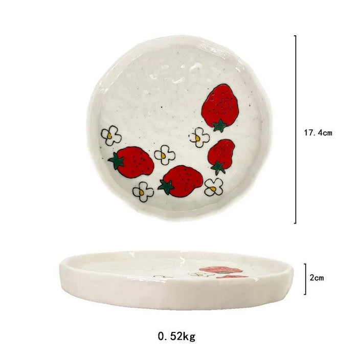 Cheerful Fruit-Themed 300ml Ceramic Mug & Plate Set – Ideal Gift for Children and Breakfast Enthusiasts
