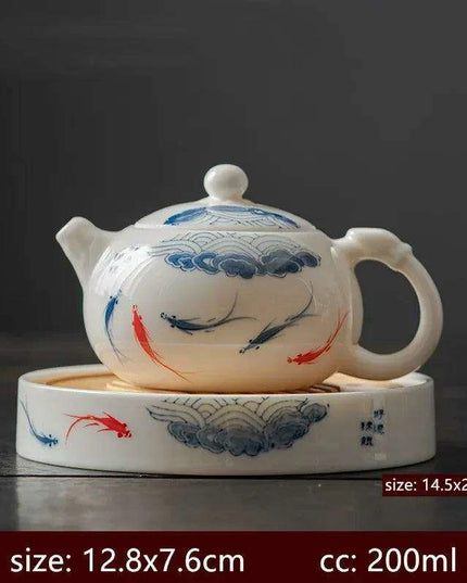 Artisan Xishi Tea Experience: Exquisite Hand-Painted Teapot Set with Premium Filter