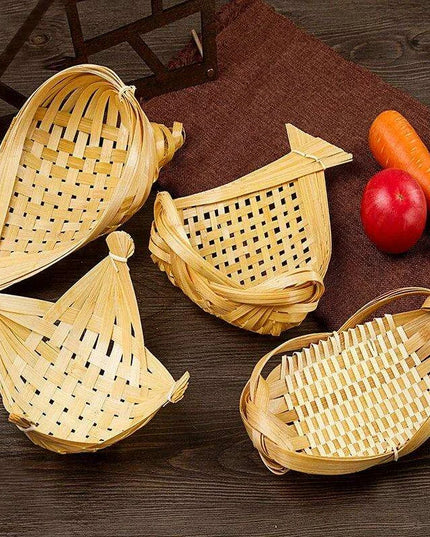 Sophisticated Bamboo Sushi and Sashimi Serving Set with Decorative Accents