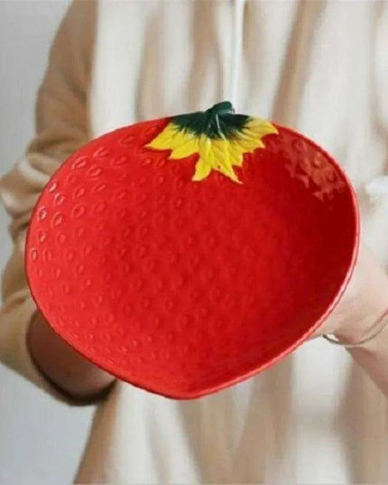 Charming Strawberry-Inspired Kids' Ceramic Dining Collection for Fun Mealtimes