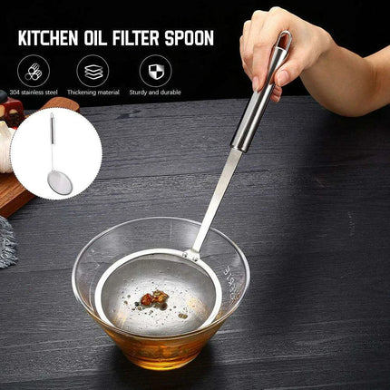 Precision Stainless Steel Skimmer Spoon for Effortless Cooking and Filtration