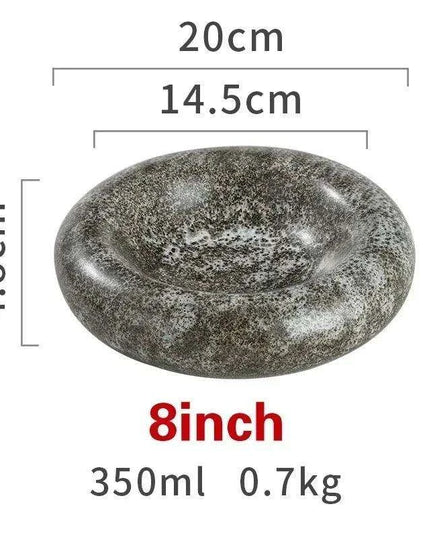 Artisan Japanese Ceramic Dinner Plates Set with Unique Artistic Patterns for Gourmet Dining