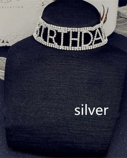 Crystal Charm: Love Letter Rhinestone Choker Necklace