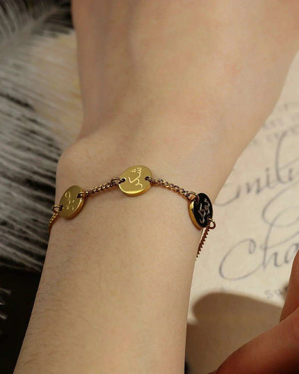 Eid Inspirational Arabic Bracelet - Symbols of Patience, Gratitude & Trust