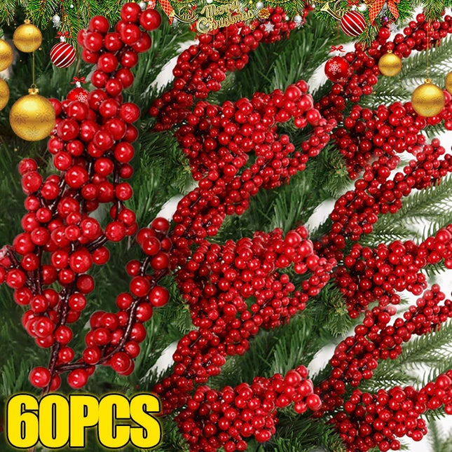 Unlimited Home-Design Artificial Holly Berry Wreath - Festive Red Deco