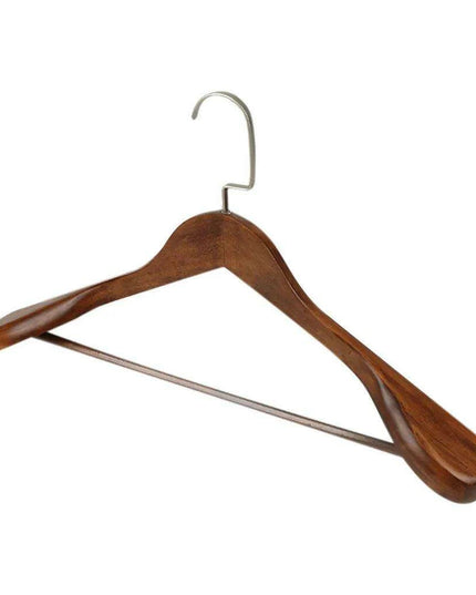 Elegant Solid Wood Suit Hangers - Premium Closet Storage Solution