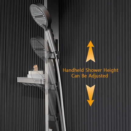Wall-Mounted Smart LED Rainfall Shower System with Digital Dis