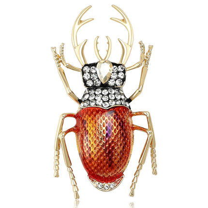 Beaut&Berry Trendy Enamel Longicorn Beetle Brooch - Insect Pin Jewelry