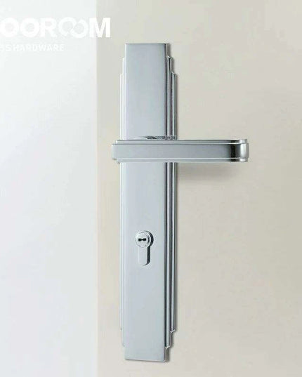 Luxurious PVD Gold and Chrome Double Lever Door Handle Set for Bedrooms and Bathrooms