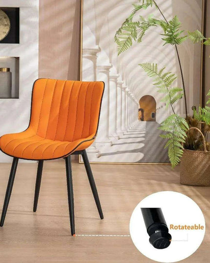 Modern Orange Upholstered Dining Chairs Set: Transform Your Dining Experience