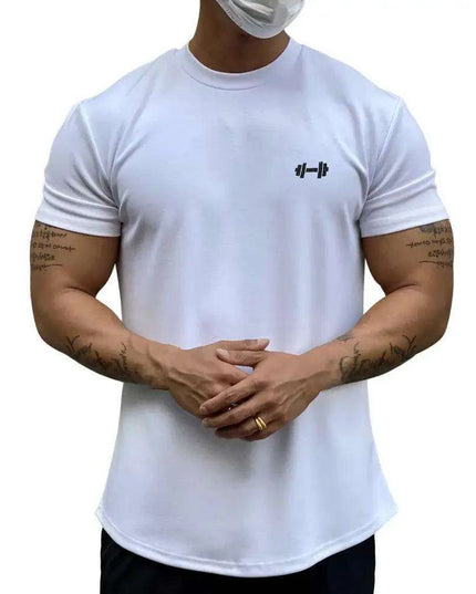 Men's Summer Slim Fit Muscle Tee - Ultra-Soft Cotton Blend Short Sleeve T-Shirt for Gym & Everyday Wear