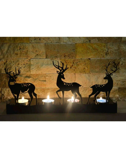 Elegant Rustic Deer Candle Holder for Serene Atmosphere