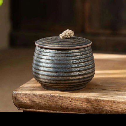 Elegant Vintage Gilt Ceramic Tea Pot - Artistic Storage Solution and Stylish Home Accent