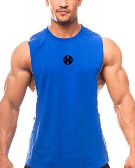 Bodybuilding Muscle Vest for Men - 3D Printed Workout Tank Top with Low Cut Armholes