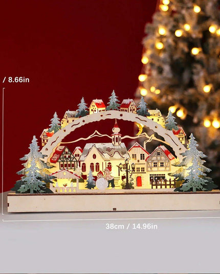 Enchanting LED Wooden Christmas Forest Centerpiece Decoration