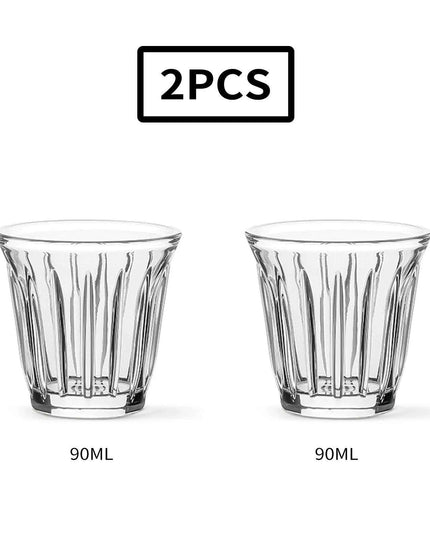 Luxury Borosilicate Glass Coffee Cup Set with Elegant Vacuum-Plated Finish