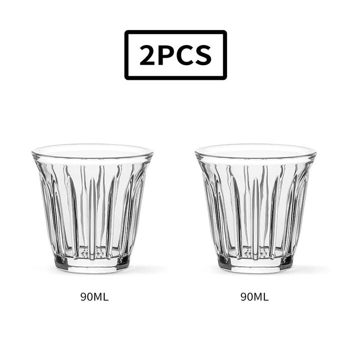 Luxury Borosilicate Glass Coffee Cup Set with Elegant Vacuum-Plated Finish
