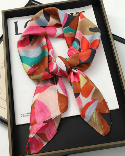 Elegant Satin Square Shawl Hijab: Luxurious 70x70cm Bandana for Women