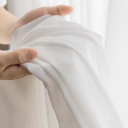 Cream White Sheer Tulle Curtains – Soft Voile & 6 Header Styles