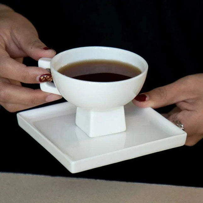 Regal Elegance: Medieval Red Bone China Tea Cup Collection