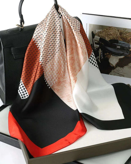 Elegant Satin Square Shawl Hijab: Luxurious 70x70cm Bandana for Women