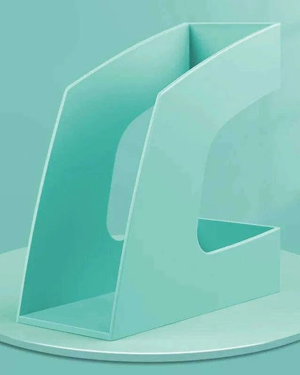 Sleek Plastic Desktop Book Organizer - Versatile Document and Magazine Storage Solution for School and Office