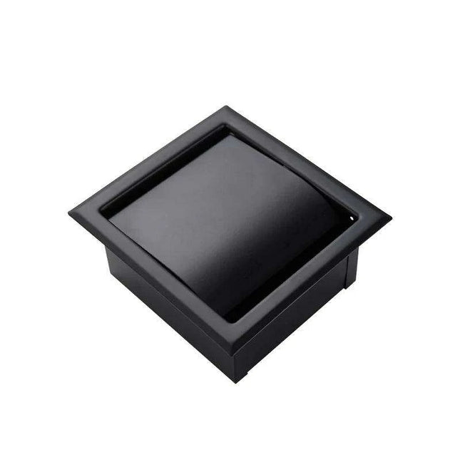 Modern Matte Black Wall-Mounted Toilet Paper Holder for Chic Bathrooms