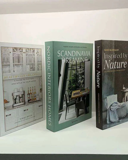 Elegant 3-Piece Decorative Faux Book Set for Home Décor