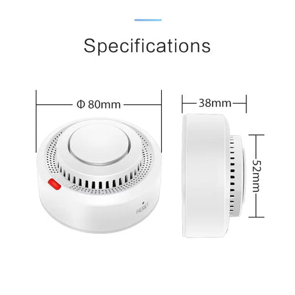Tuya Smart WiFi Smoke Detector with 85dB Alarm & App Control