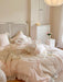 Elegant Rose Floral Wedding Bedding Set - Premium Cotton Duvet Cover with Korean Lace Design