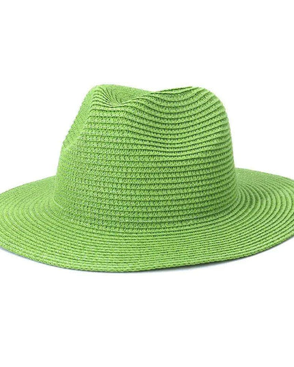 Chic Macaron White Straw Hat for Summer Travel - Essential Sun Protection for Beach Days 2023