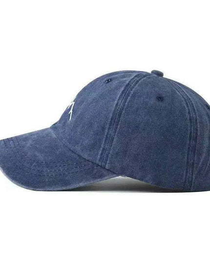 Retro Mountain Embroidered Cap - Unisex Vintage Baseball Hat