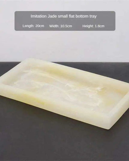 Chic Resin Marble Tray Set for Elegant Bathroom and Bedroom Organization