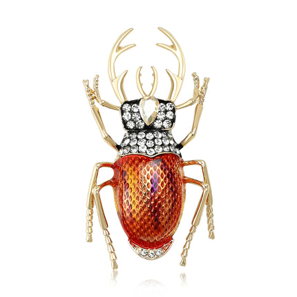 Beaut&Berry Trendy Enamel Longicorn Beetle Brooch - Insect Pin Jewelry