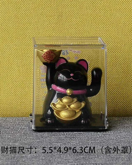 Solar Waving Lucky Cat: Eco-Friendly Maneki Neko for Home and Office Good Fortune