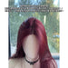 Radiant Ruby Long Straight Lace Front Wig - Heat-Resistant Synthetic Headband Wig for Everyday Glamour & Cosplay