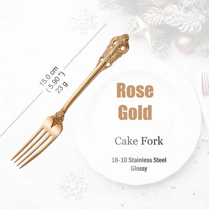 Gold-Finish 18/10 Stainless Steel Flatware — Individual Pieces | Très Elite