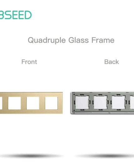 Luxurious Gold Glass Smart WiFi Wall Switch - Advanced Home Automation Solution