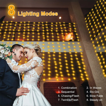 Solar LED Curtain Fairy Lights – Waterproof & Auto Dusk-to-Dawn