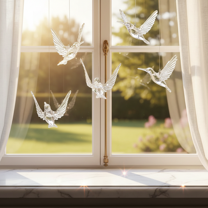 Bird & Hummingbird Ceiling Decorations — Set of 4, Party & Wedding