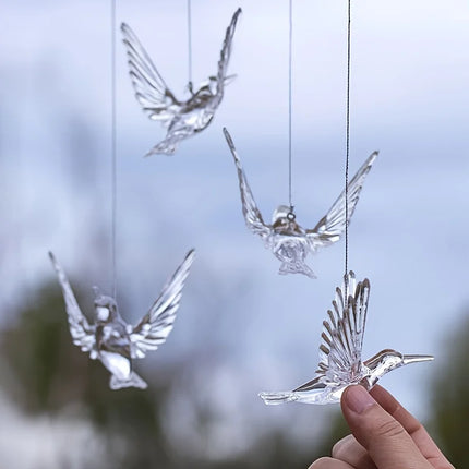 Bird & Hummingbird Ceiling Decorations — Set of 4, Party & Wedding