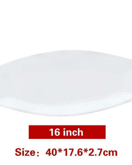 Elegant Steamed Fish Motif Ceramic Sushi Serving Plate Set