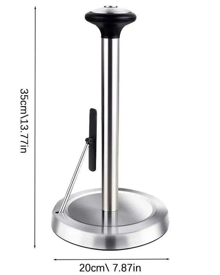 Sleek Stainless Steel Kitchen Roll Holder with Dual Mounting Options