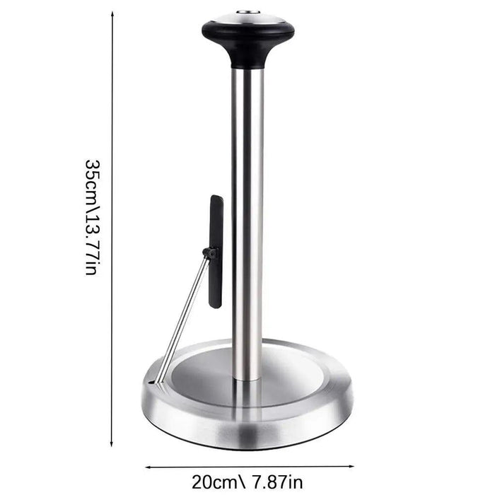Sleek Stainless Steel Kitchen Roll Holder with Dual Mounting Options
