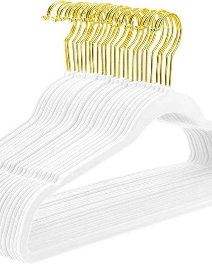 Elegant Teal Velvet Hanger Collection - 50 Premium Hangers with 360-Degree Gold Hooks