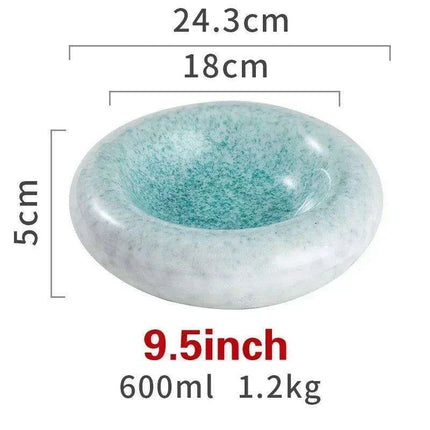 Artisan Japanese Ceramic Dinner Plates Set with Unique Artistic Patterns for Gourmet Dining